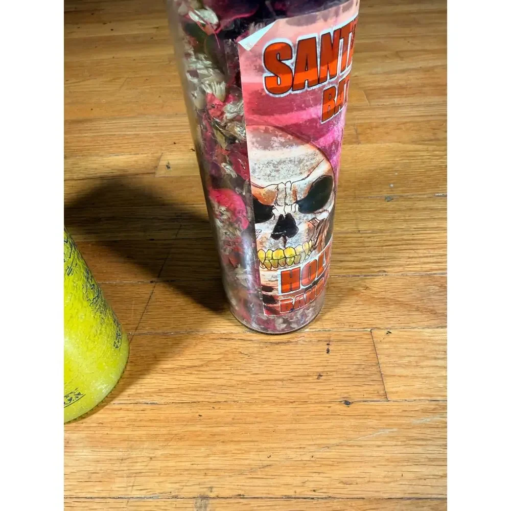 Lot 4 Spiritual Prayer Candles San Simon San Expedito Santa Muerte Bath Herb